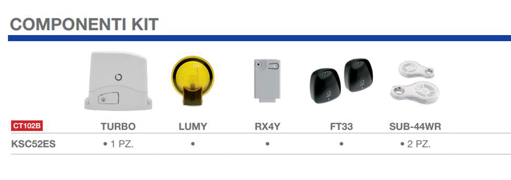 KSC52ES - KEY AUTOMATION KIT per l'automazione di cancelli scorrevoli fino a 500Kg (AUTOMAZIONE)