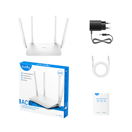 CUDY-33 - CUDY Router Wi-Fi Gigabit Mesh AC1200/WR1300