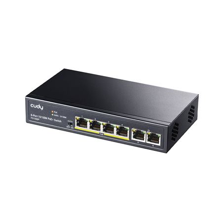 CUDY-5 - 6-Port 10/100M PoE+ Switch