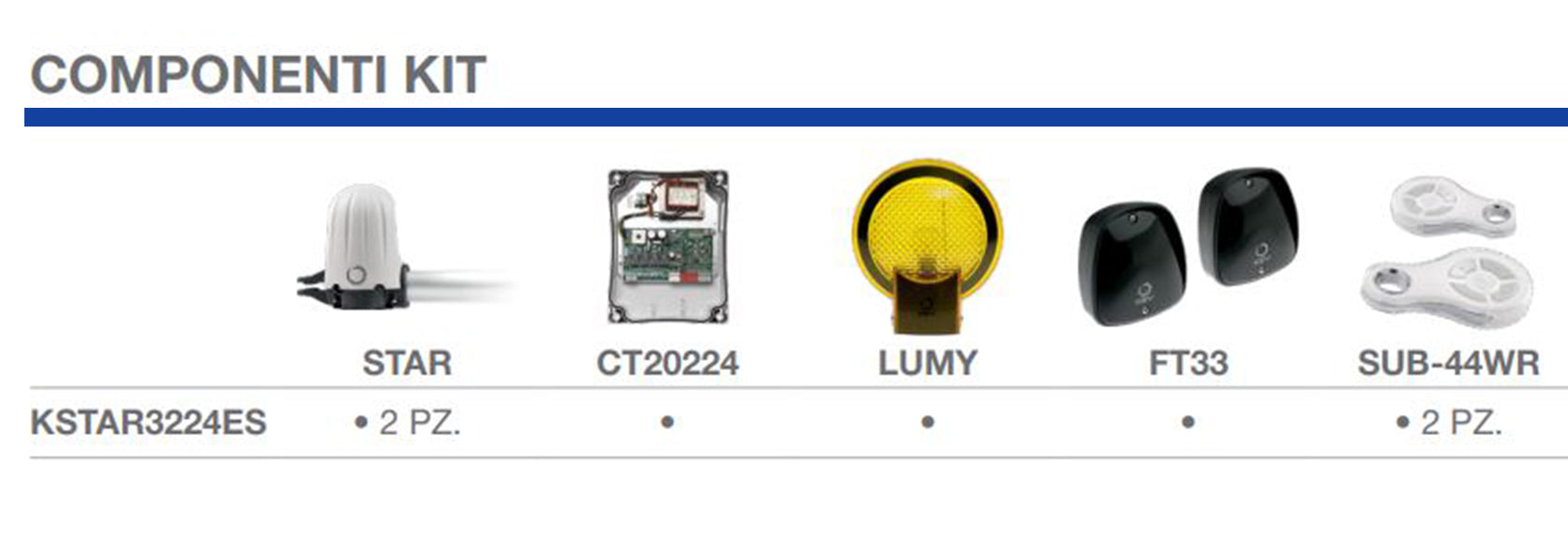 KSTAR3224ES - KIT for the automation of swing gates